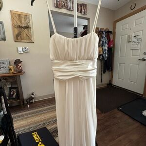 City Triangles Chic Cream Midi Dress